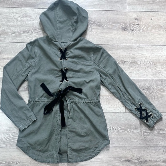 Maurices Military Utility Anorak Lace Up Jacket - Picture 12 of 14